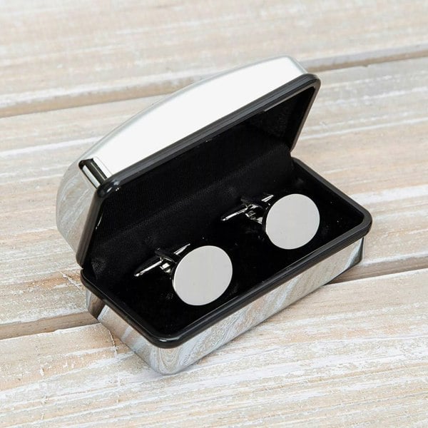 T. H. Baker Harvey Makin Oval Cufflinks In Engraveable Box CL284