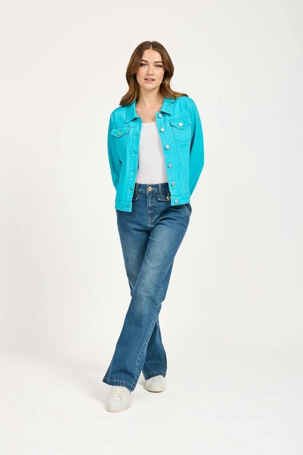 Mudflower Coloured Denim Jacket