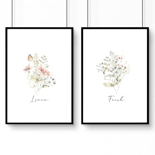 Laundry Room Posters | Set of 2 wall art prints