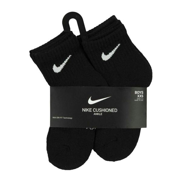 Nike Childrens/Kids Quarter Socks (Pack of 6) - Black - 