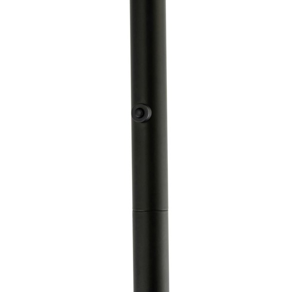 Designer LED Uplighter Metal Floor Lamp in Matte Black with Memory Dimmer Button Image 4