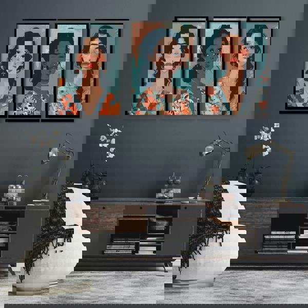 Artwork For Living Room Walls | Set of 3 Boho Women Wall art Prints