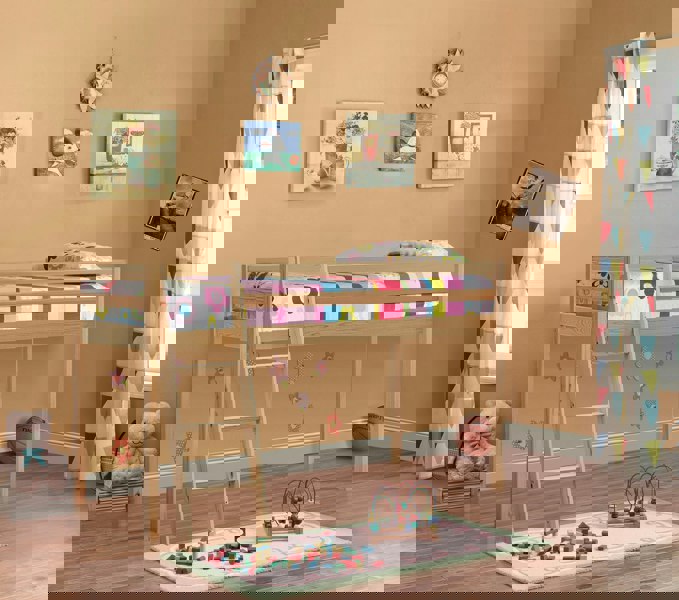 Comfy Living Practical 3ft Wooden Mid Sleeper Bed - A Stylish and Space-Efficient Choice for Your Child’s Bedroom