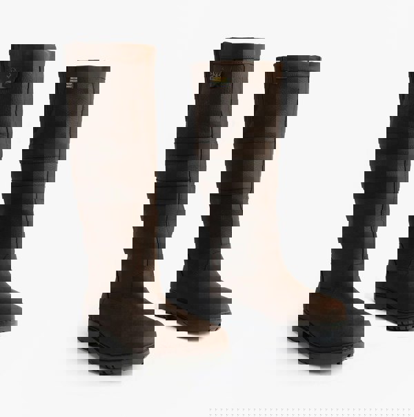 Woodland HAILEY Womens Leather Gusset Country Boots Dark Brown