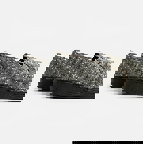 Jo & Joe GORDON Mens Full Slippers Checkered Grey