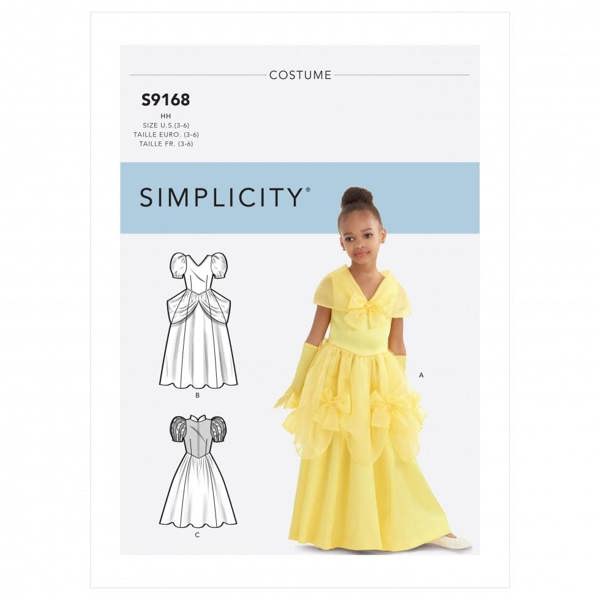 Simplicity Sewing Pattern 9168, Costumes, Dresses for Women, Kids, HH (3-4-5-6) - Intermediate