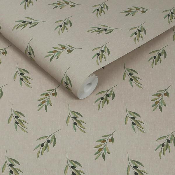 Sophie Allport Olive Branch Woven Wicker Wallpaper