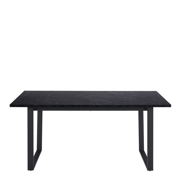 Furniture To Go Amble Dining Table with Black Marble Melamine Top & Black Legs