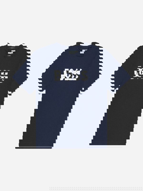 BOSS Boys Logo T-Shirt in Navy
