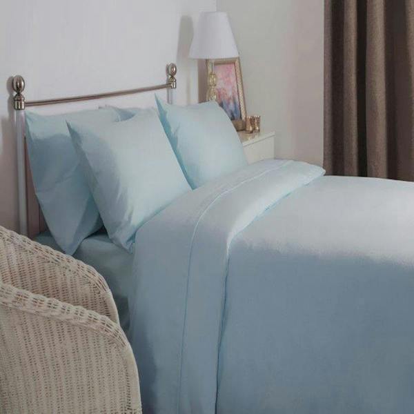 Belledorm Brushed Cotton Extra Deep Fitted Sheet - Blue