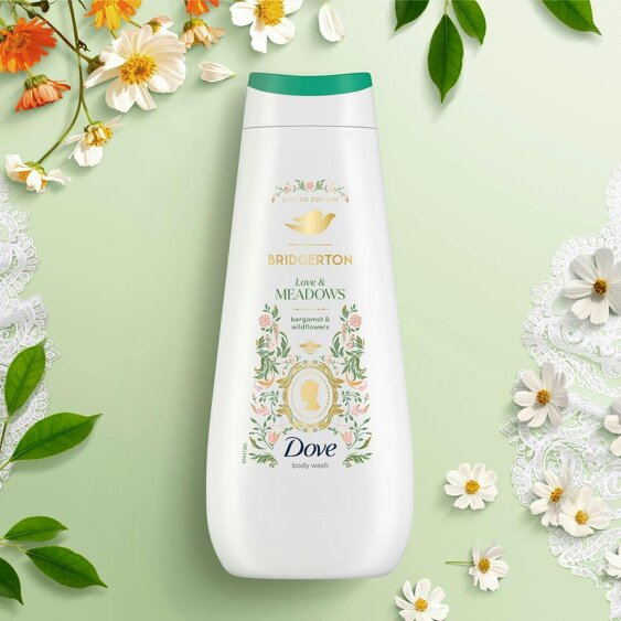 Dove Limited Edition Bridgerton Shower Gel - Love Meadows, 0% Sulfates 400ml