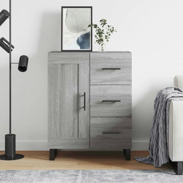Berkfield Sideboard Grey Sonoma 69.5x34x90 cm Engineered Wood