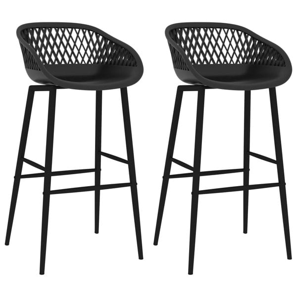 Berkfield Bar Chairs 2 pcs Black