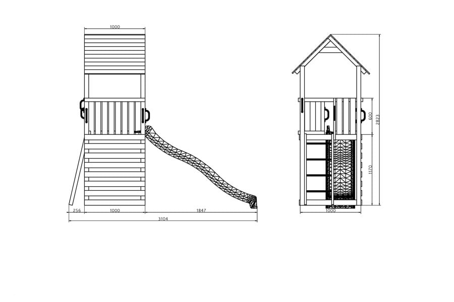 Shire Adventure Peaks Fortress  1  (Carol 1) Childrens Play Tower - Best Shed