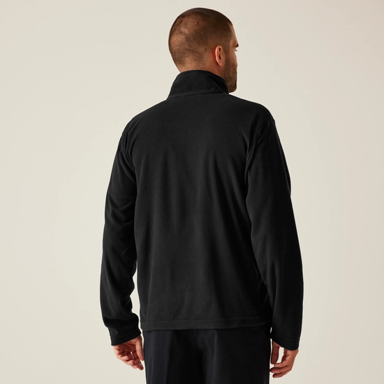 Regatta Mens Micro Zip Neck Fleece Top - Black