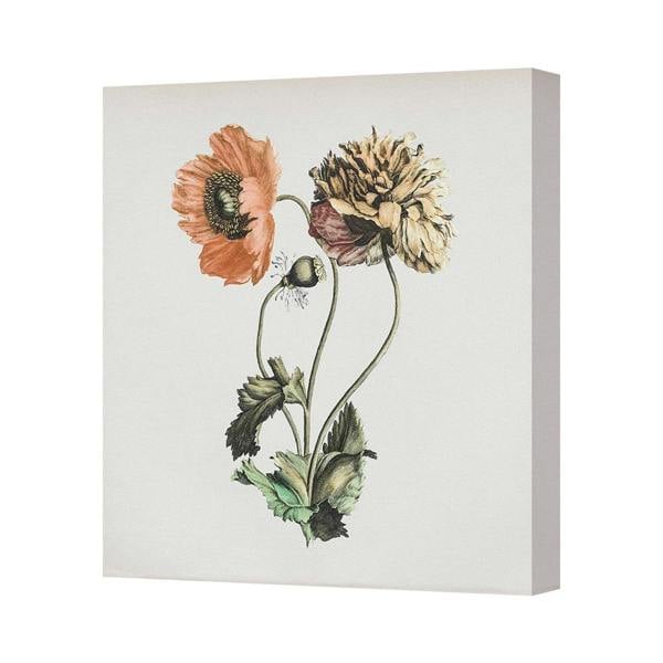 Benjamin Tate Design Handmade In The UK Poppy Canvas Art Print With Gallery Style Frame