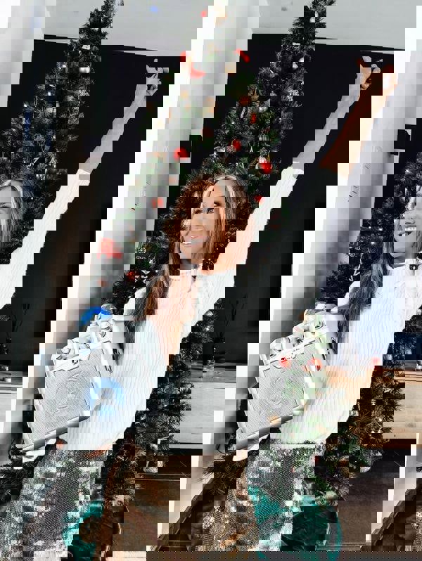 N-Gear | Disco Star 710 Silver Bluetooth Speaker Karaoke Set Party Box with Star Projector & 2 Microphones