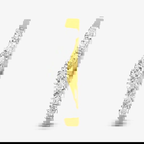 T. H. Baker 9ct Yellow Gold Clear Crystal Wishbone Ring DIV003C