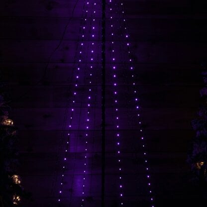 Samuel Alexander 2.1m Light up Christmas Pyramid Cone Tree with 580 Multi-Action Rainbow LEDs