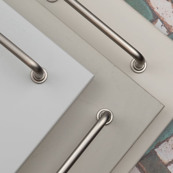 Handle & Home Satin Nickel Curved Pipe Handles