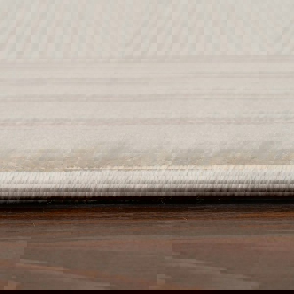 Bordered Living Room rug, cream colour, stain-resistant and non-shedding