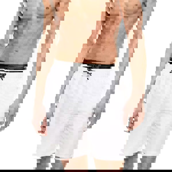 Emporio Armani EA7 EA7 Emporio Armani Double Waistband Swim Shorts White
