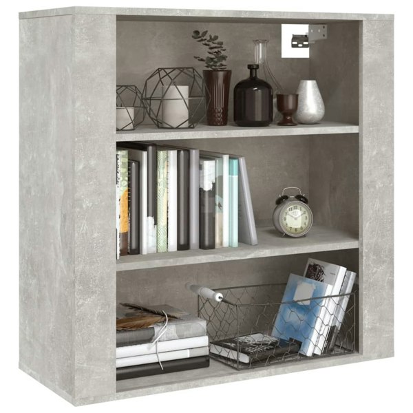 Berkfield Wall Cabinet Concrete Grey 80x33x80 cm Engineered Wood