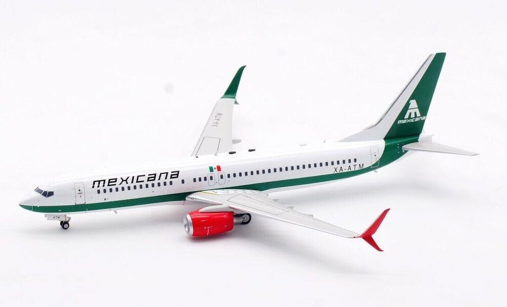 MCSlots Mexicana Boeing 737-800 XA-ATM With Stand 1:200 Scale Inflight200 IF738MX0324