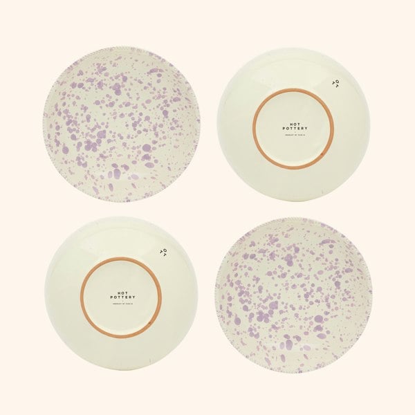 Hot Pottery Lilac Pasta Bowl - 4 Pieces