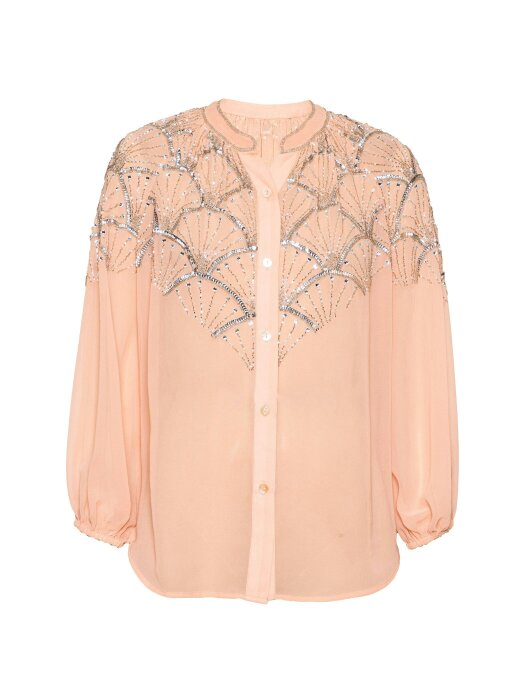 Rose & Nancy Gemma Pink Hand Embellished Blouse
