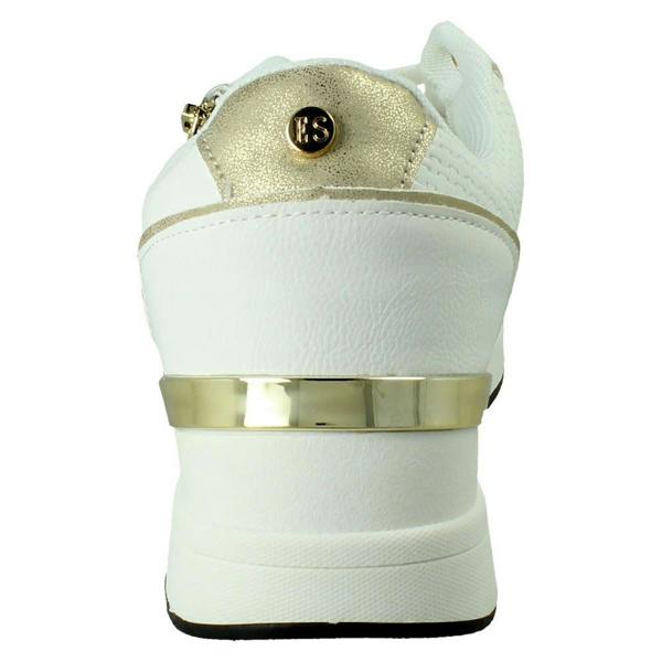 Elle Sport Ladies Elle Sport Zip Detailed Lace Up Trainers F7545