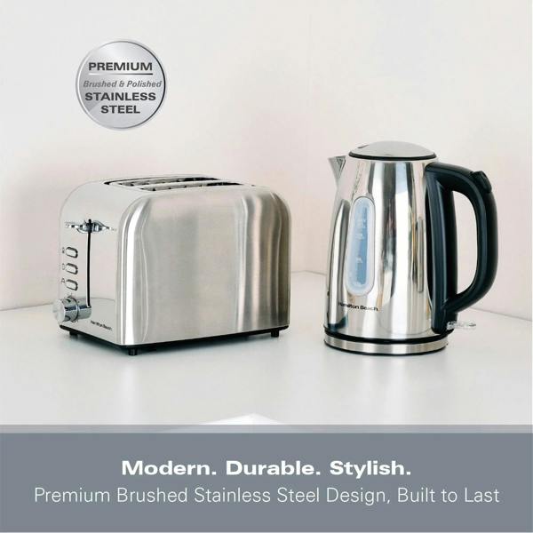 Hamilton Beach Rise Stainless Steel 1.7L Kettle - Polished