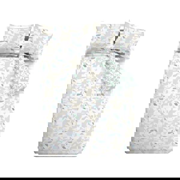 Catherine Lansfield Inga Leaf Reversible Duvet Cover Set Natural