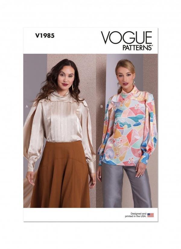 Vogue Sewing Pattern 1985, Tops for Women, AX5 (4-6-8-10-12) - Intermediate