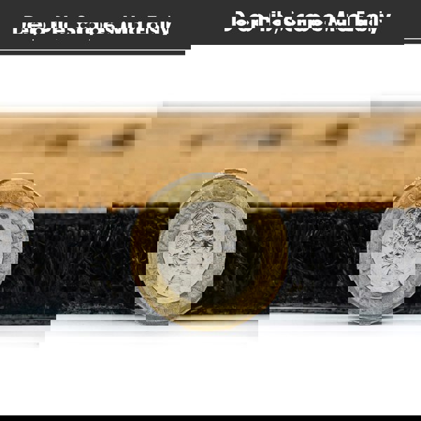 JVL Eco-Friendly Latex Backed Coir Entrance Doormat, 40x60cm - Failte