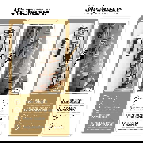 Levede Ladder Shelf Bookcase 5 Tier Bookshelf Display Cabinet Steel Heavy Duty