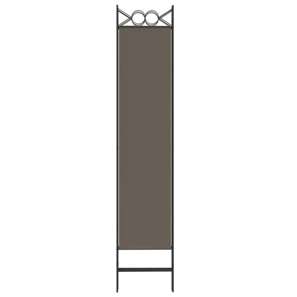 Berkfield 5-Panel Room Divider Anthracite 200x220 cm Fabric