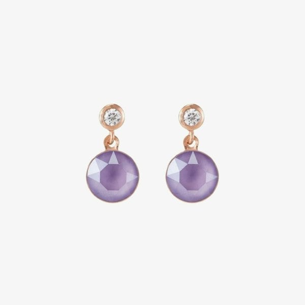 Swarovski Coeur De Lion Pastel Lilac Swarovski Crystal Dropper Earrings 0078/21-0829