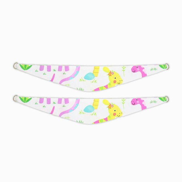 Daisy Dinosaur Curtain Tiebacks - Happy Linen Company