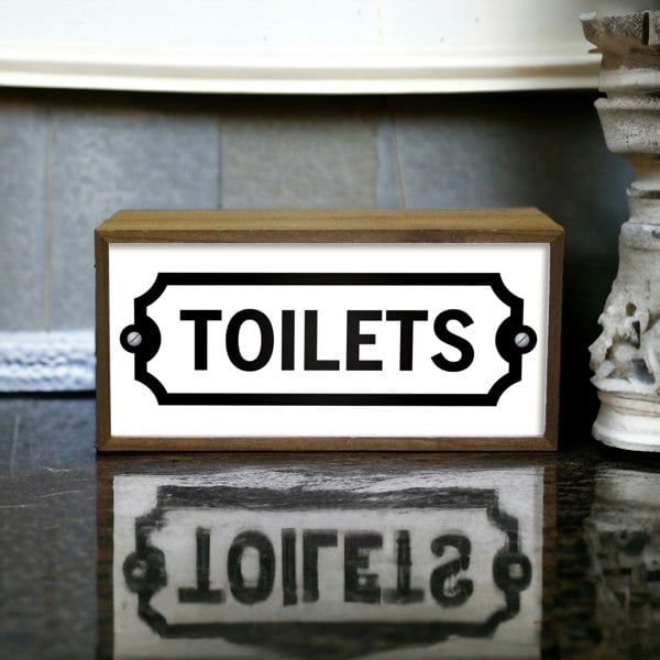 Light Box Toilet Sign – LED Restroom Indicator with Style