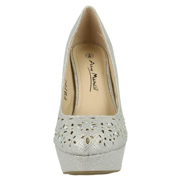 Anne Michelle Ladies Anne Michelle Glitter Stiletto Heels