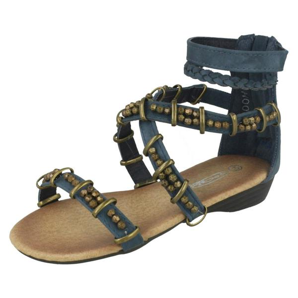 Spot On Girls Spot On Zip Up Sandals