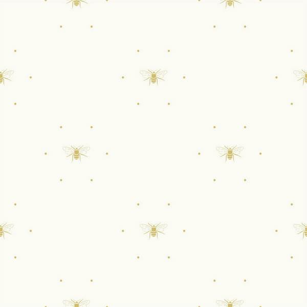 Sophie Allport Bees Silhouette Cream & Ochre Wallpaper image 4