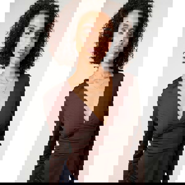 Pink Vanilla Stretch V Neck Hanky Hem Top