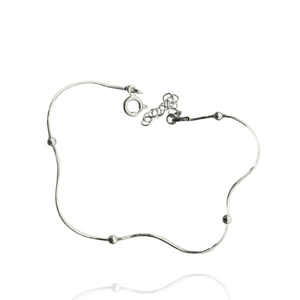 Itallian Bead Chain Sterling Silver Bracelet - Spero London