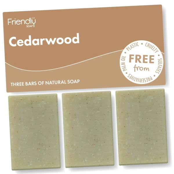 Friendly Soap 3 Pack - Natural Soap - Cedarwood