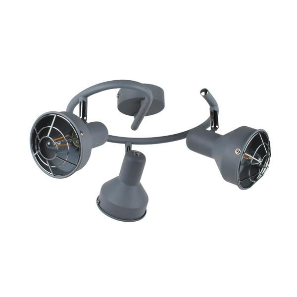 Pagazzi Lighting Costello Matt Grey 3 Light Ceiling Spotlight