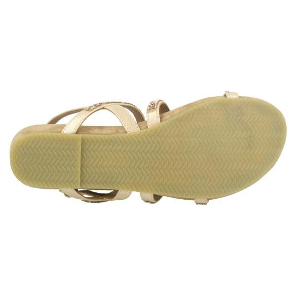 Leather Collection Ladies Leather Collection Diamante Slingback Sandals
