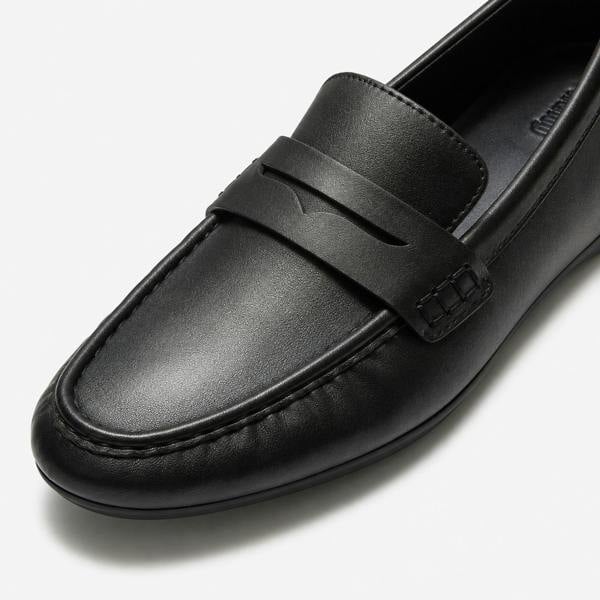 FitFlop DELICATO LEATHER Loafer Shoes in Black