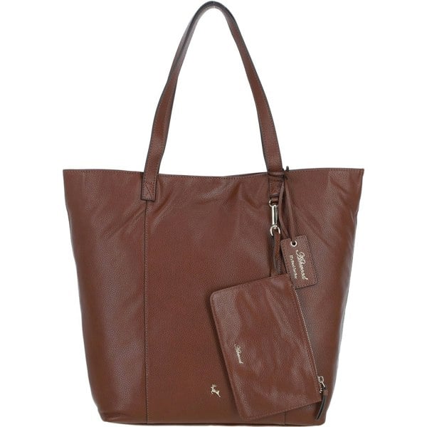 Real Leather Shoulder Bag with Detachable Pouch: 64454